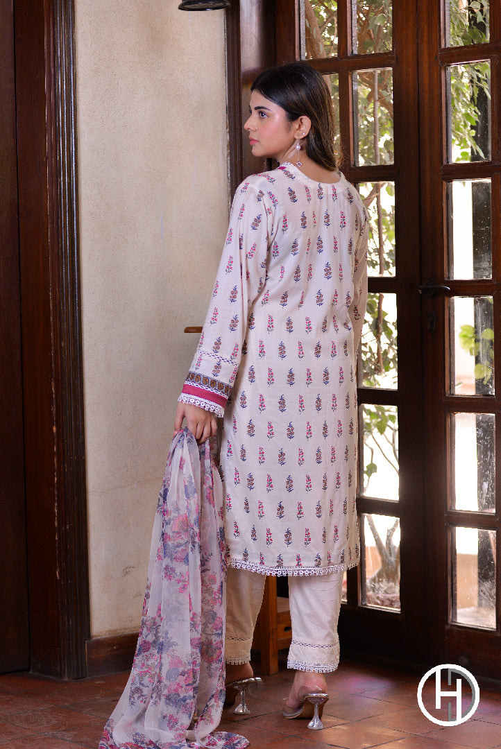 PRINTED LAWN 3PCS STITCHED (KHCL-01)