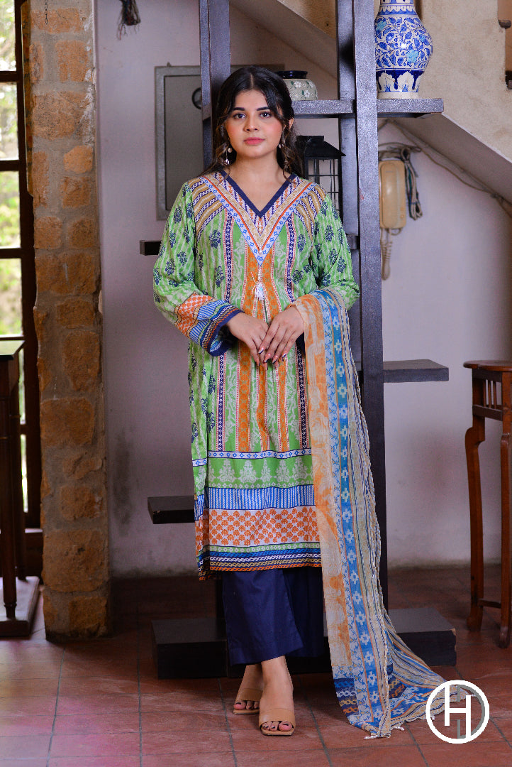 PRINTED LAWN 3PCS STITCHED (KHCL-03)