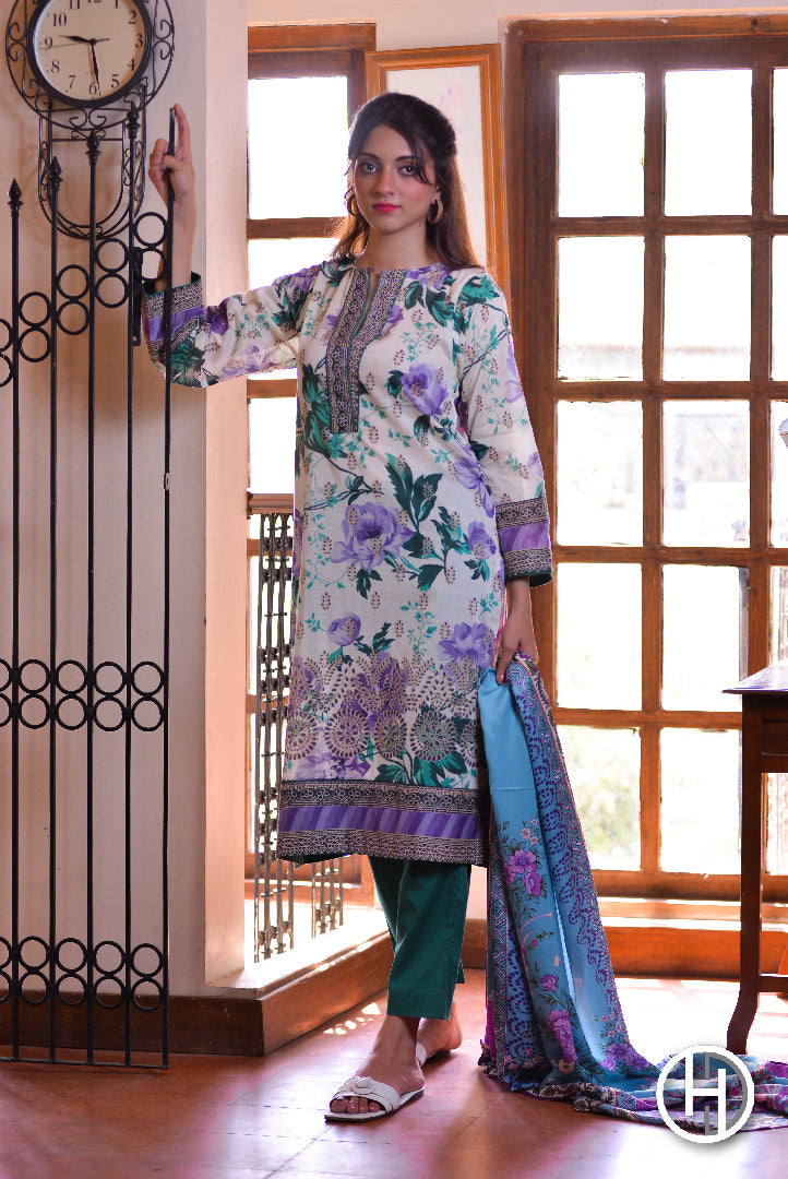 PRINTED LAWN 2PCS STITCHED (KHCL-10)